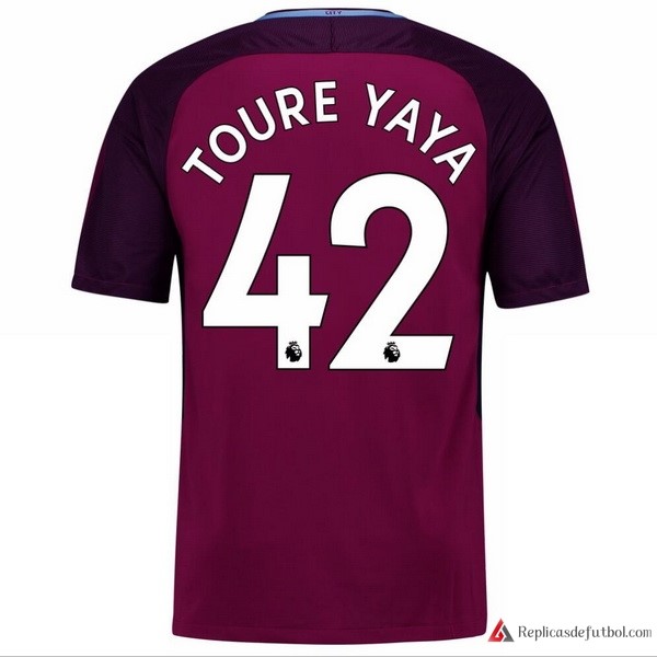 Camiseta Manchester City Segunda equipación Toure Yaya 2017-2018